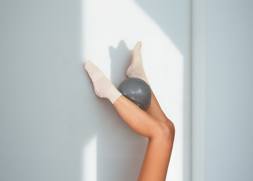 grip socks pilates beige