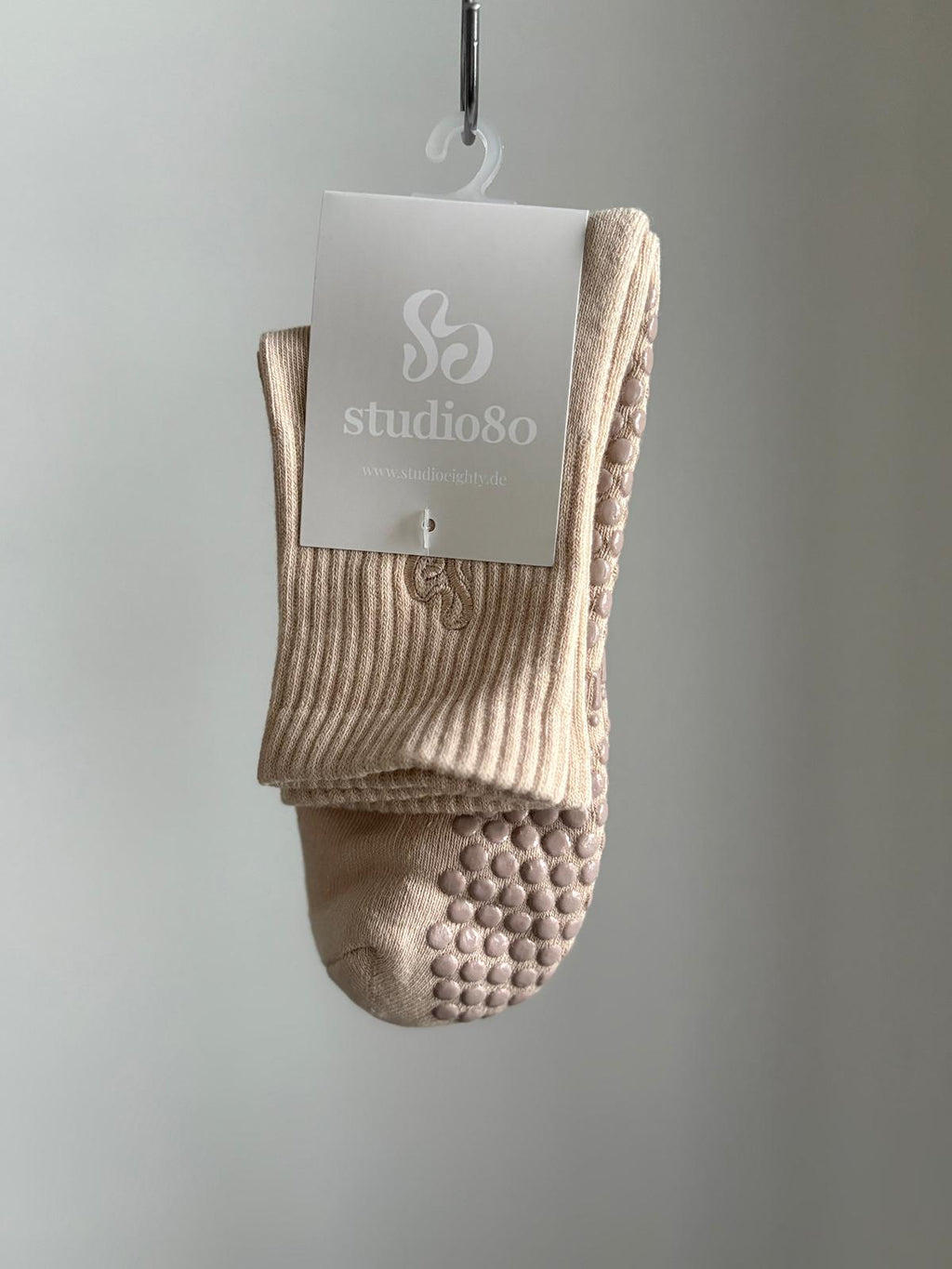 grip socks yoga beige